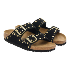 Birkenstock Arizona Rivet – Sandalo in Pelle Scamosciata con Rivetti