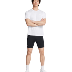 Under Armour UA Launch Calzamaglia ½ Uomo Black/White – Pantaloncino Running 20cm Compressione Leggera