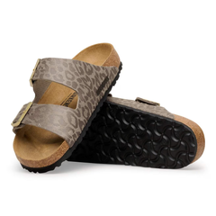 Birkenstock Arizona Synthetik – SYN Leo Grey Taupe Donna