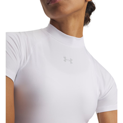Under Armour HeatGear® Maglia Donna Manica Corta Compressione White/Halo Gray - Baselayer Allenamento