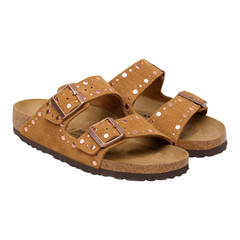 Birkenstock Arizona Rivet – Sandalo in Pelle Scamosciata con Rivetti