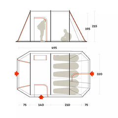 Tenda da campeggio Ferrino CHANTY 5 DELUXE