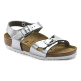 Birkenstock Rio electric metallic silver Bambina