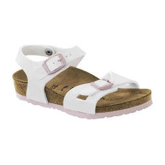 Birkenstock Rio patent white Bambina
