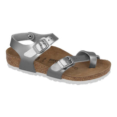 Birkenstock Taormina electric metallic silver Bambina