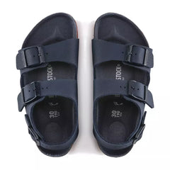 Birkenstock Milano desert soil blue red Bambino