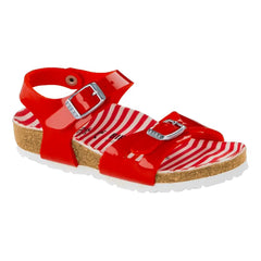 Birkenstock Rio nautical stripes red Bambina