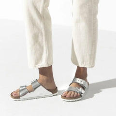 Birkenstock Arizona metallic silver