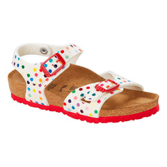 Birkenstock Rio digital dots white Bambina