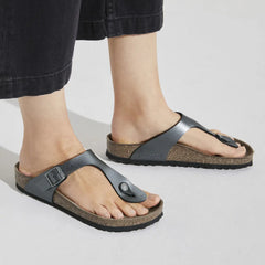 Birkenstock Gizeh metallic black
