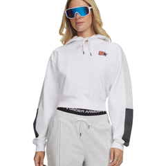Under Armour UA Sport Terry Trend Felpa con Cappuccio Donna White/Black