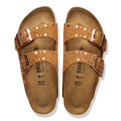 Birkenstock Arizona Rivet Suede Leather – Taupe