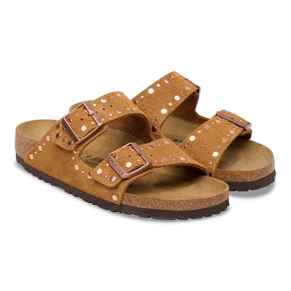 Birkenstock Arizona Rivet Suede Leather – Taupe
