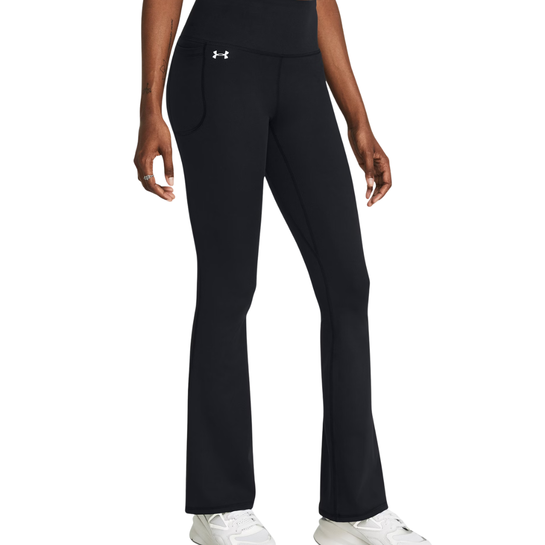 Under Armour UA Motion Flare Pantaloni Donna Black/White - Pantaloni Sportivi Flare Vita Alta