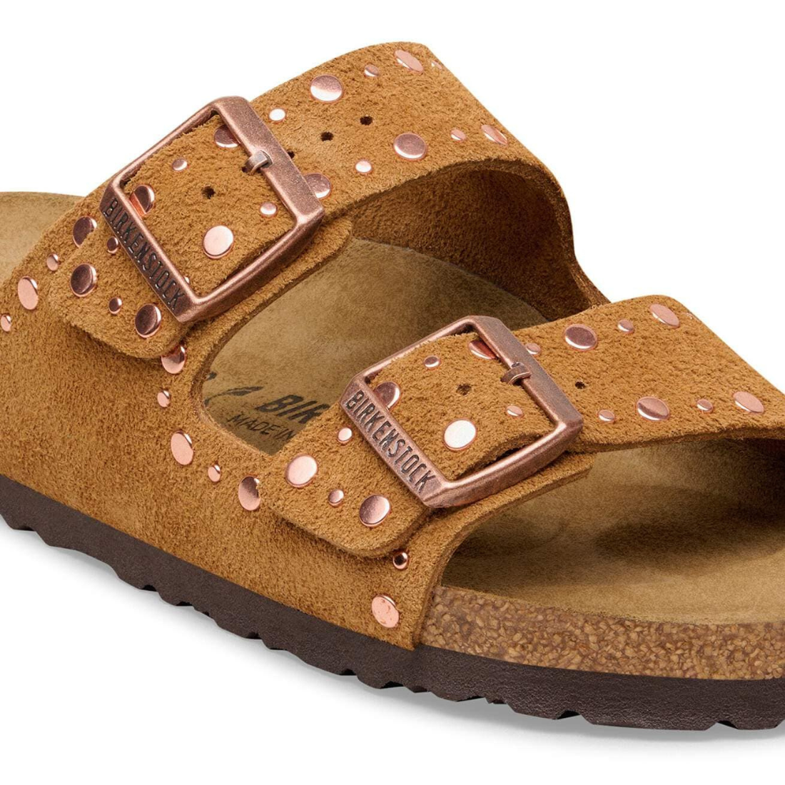 Birkenstock Arizona Rivet Suede Leather – Taupe