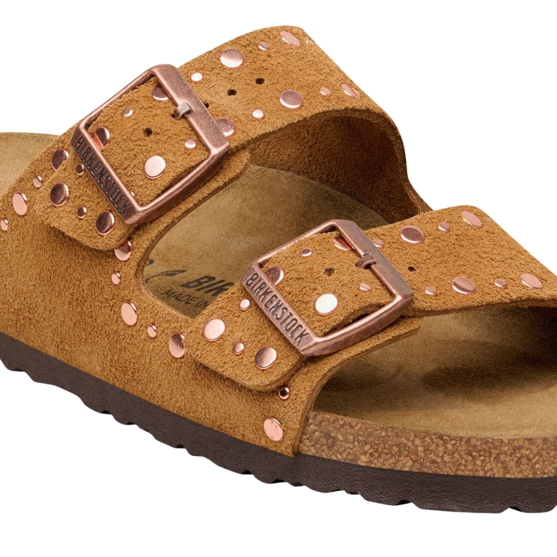 Birkenstock Arizona Rivet – Sandalo in Pelle Scamosciata con Rivetti