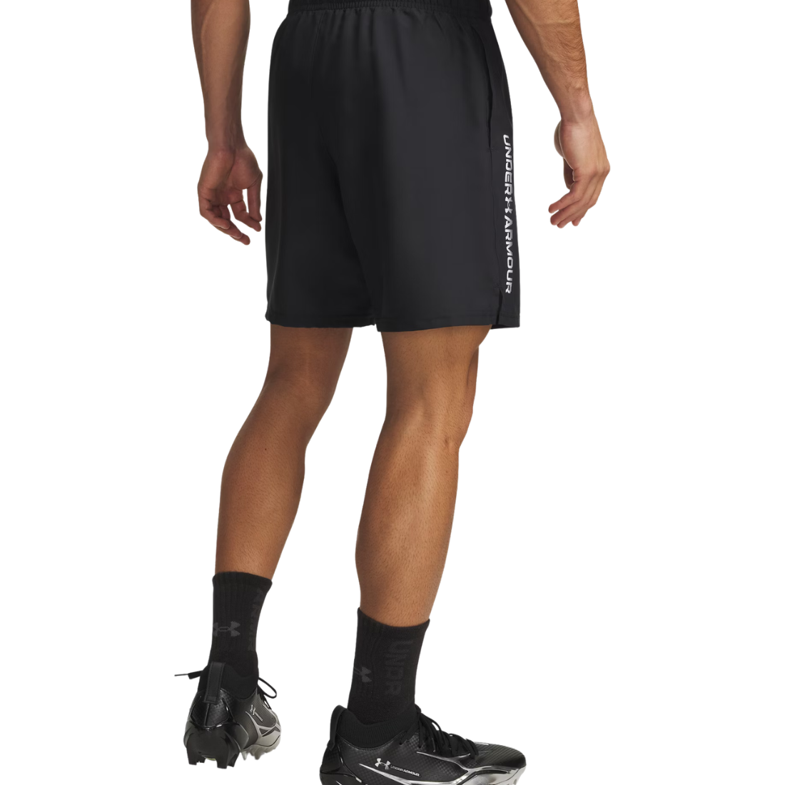 Under Armour UA Tech Woven Wordmark Shorts 21 cm Uomo Rack Green/Black - Pantaloncini Allenamento