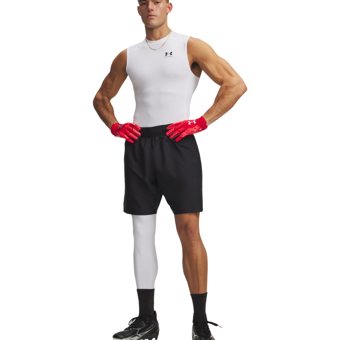 Under Armour UA Tech Woven Wordmark Shorts 21 cm Uomo Rack Green/Black - Pantaloncini Allenamento