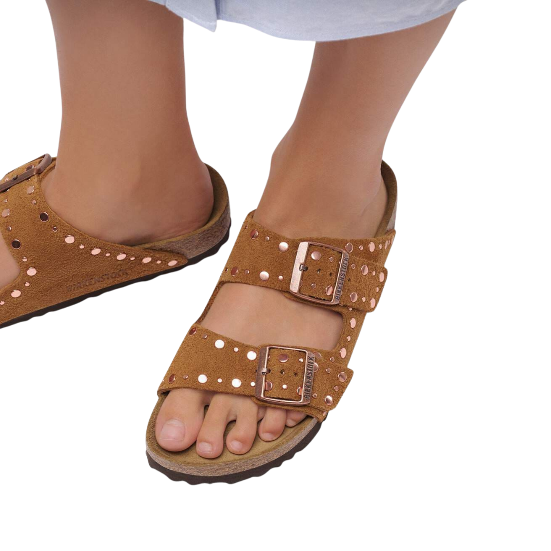 Birkenstock Arizona Rivet – Sandalo in Pelle Scamosciata con Rivetti