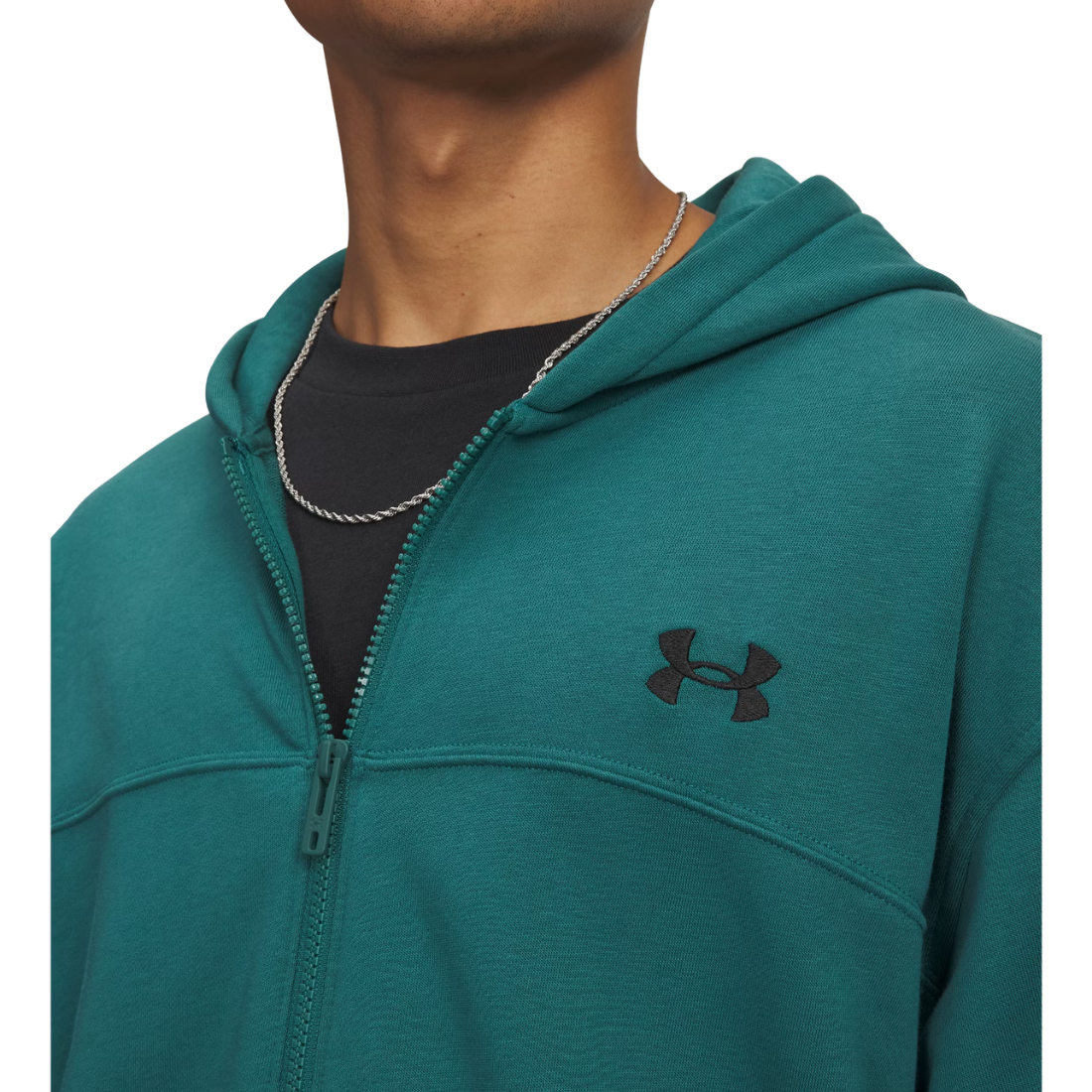 Under Armour UA Rival Lightweight Felpa Full Zip Uomo Rack Green/Black
