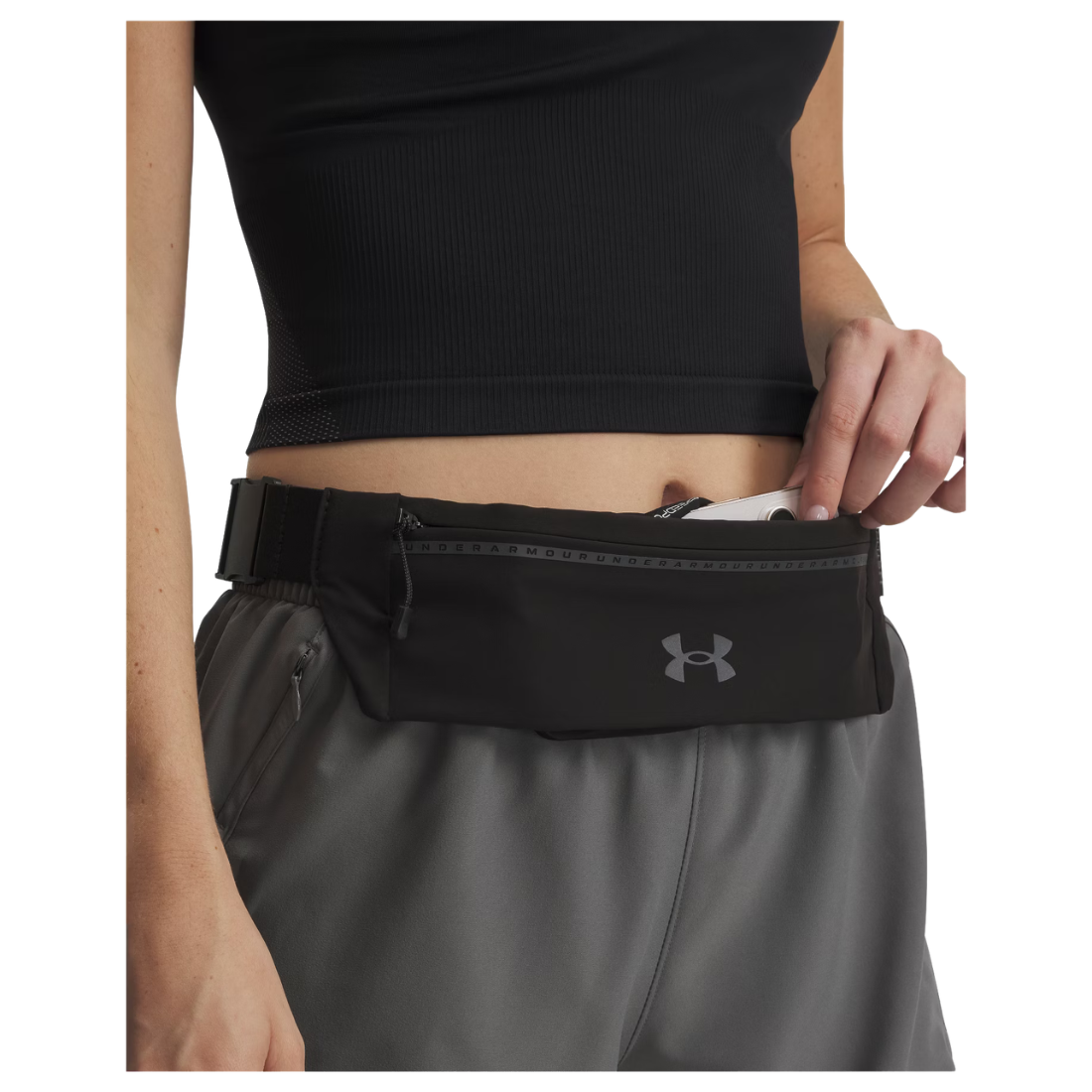 Under Armour UA Velociti Run Belt – Cintura Running Nera Anti-rimbalzo