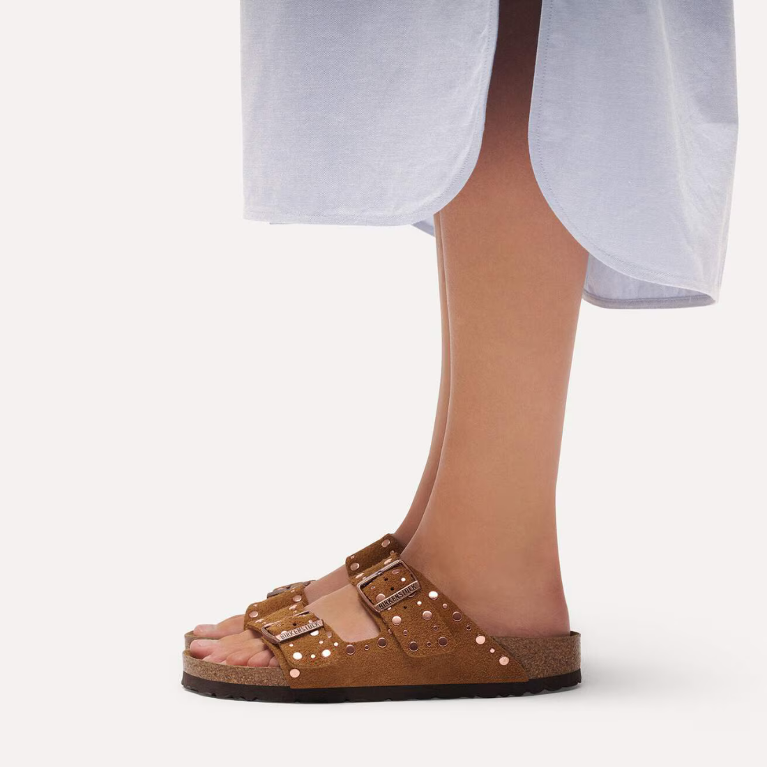 Birkenstock Arizona Rivet Suede Leather – Taupe