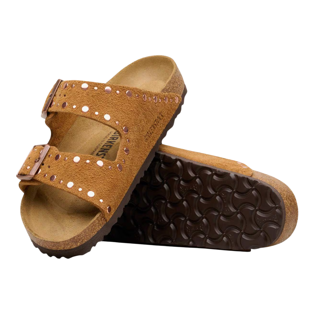 Birkenstock Arizona Rivet – Sandalo in Pelle Scamosciata con Rivetti