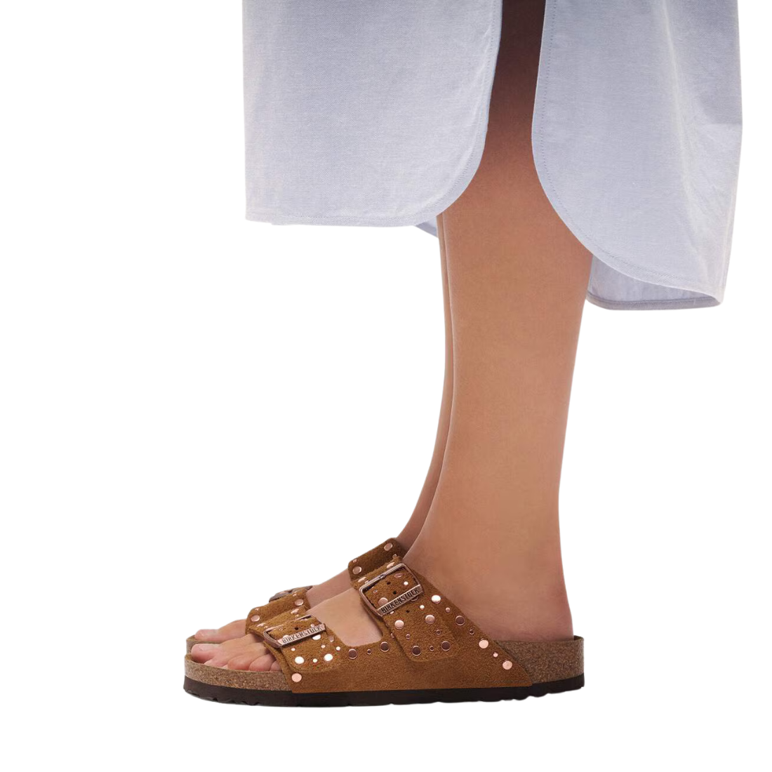 Birkenstock Arizona Rivet – Sandalo in Pelle Scamosciata con Rivetti
