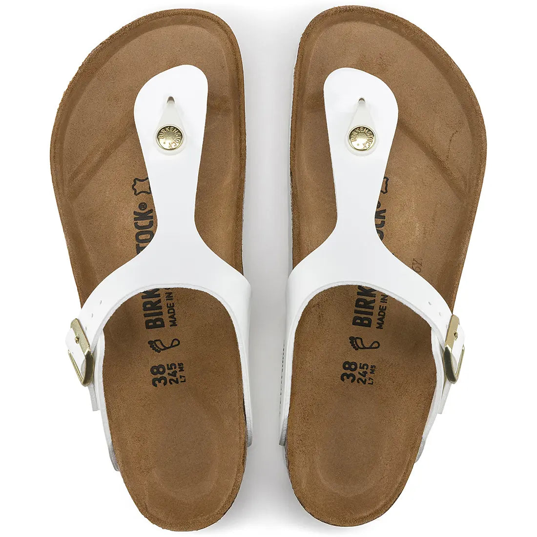 Birkenstock Gizeh patent white