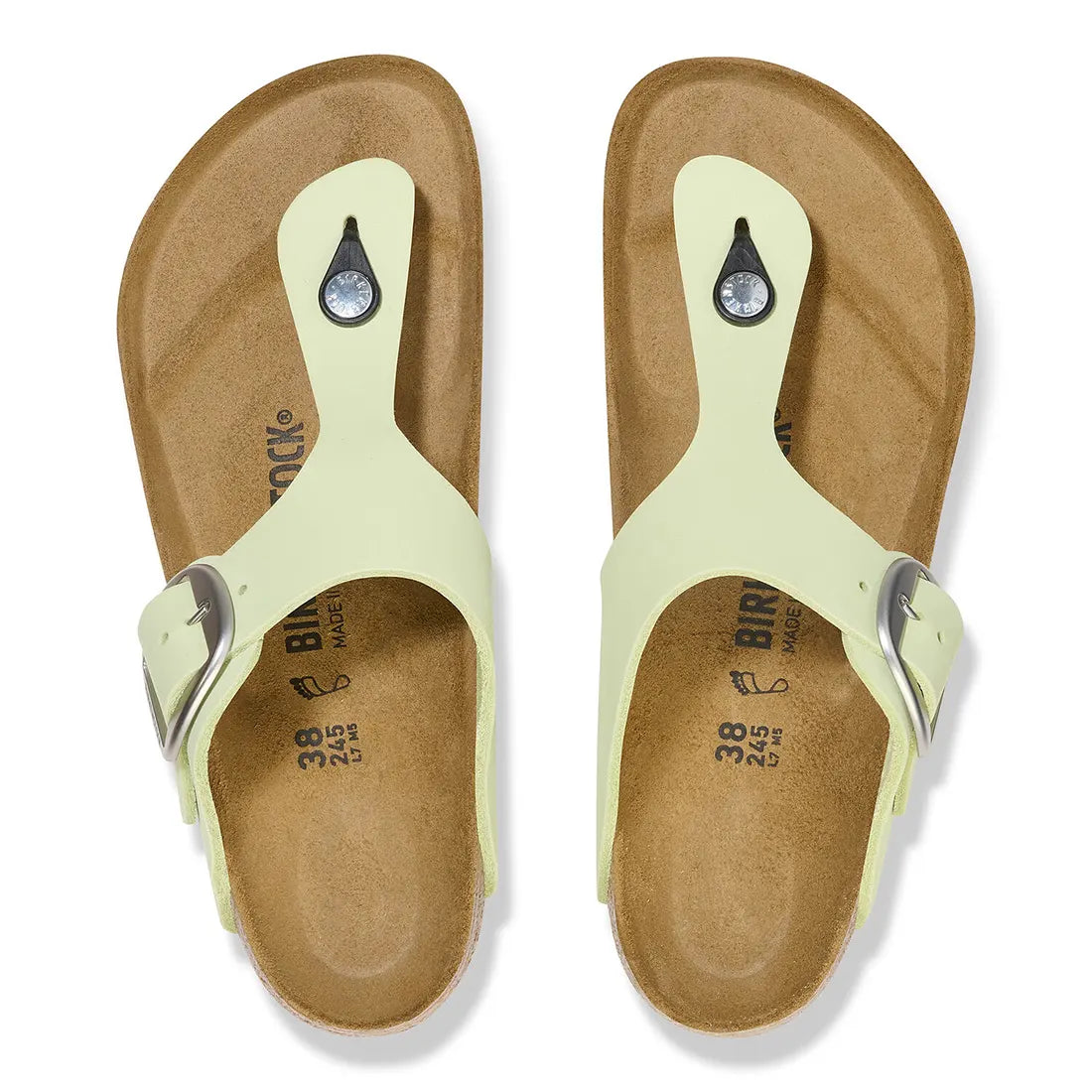 Birkenstock Gizeh Big Buckle faded lime Donna