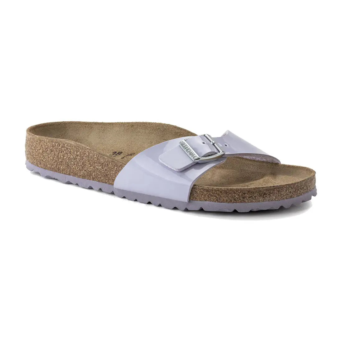 Birkenstock Madrid patent purple fog